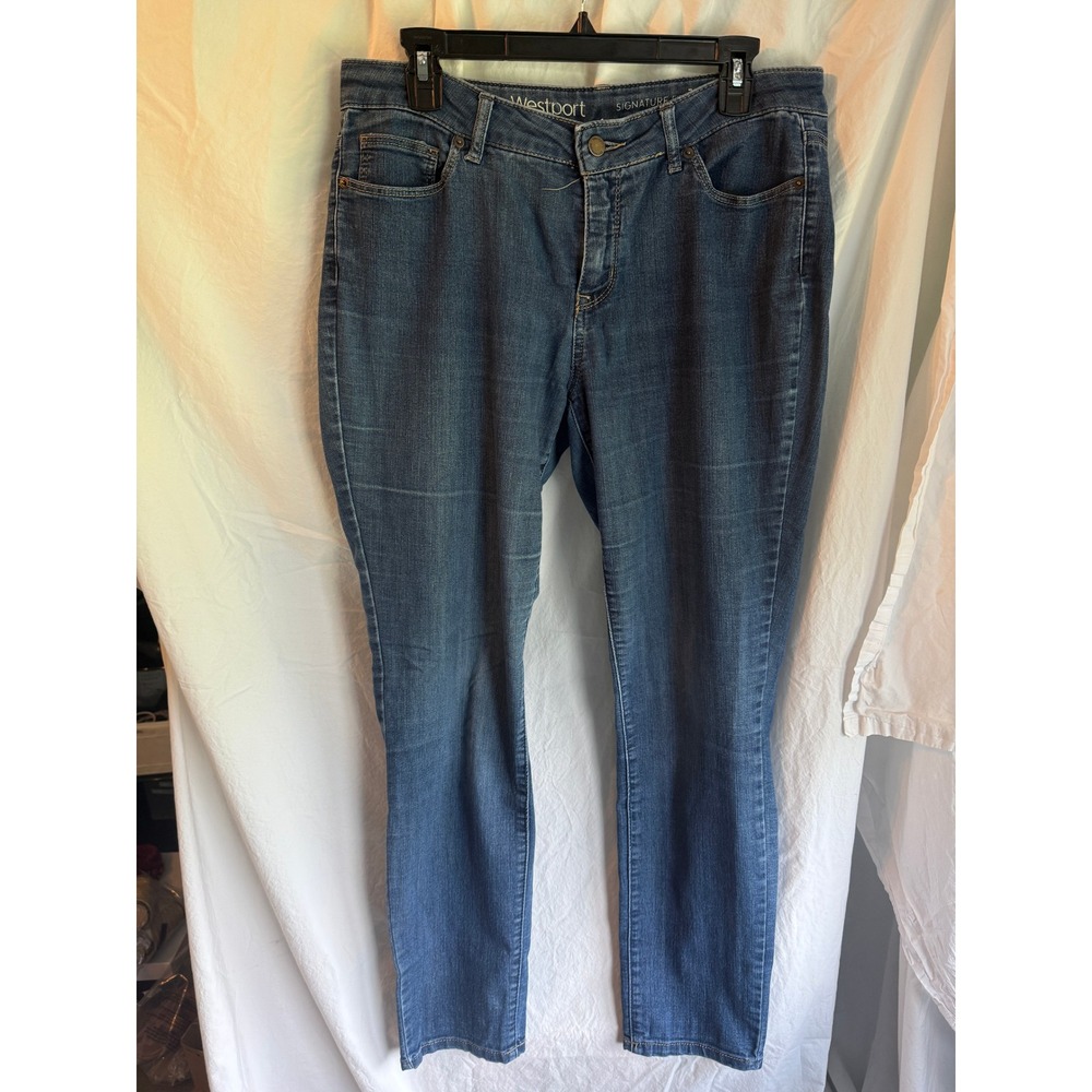 Westport Signature Fit Skinny Jeans‎ Womens 10 Blue Denim Medium Wash Stretch